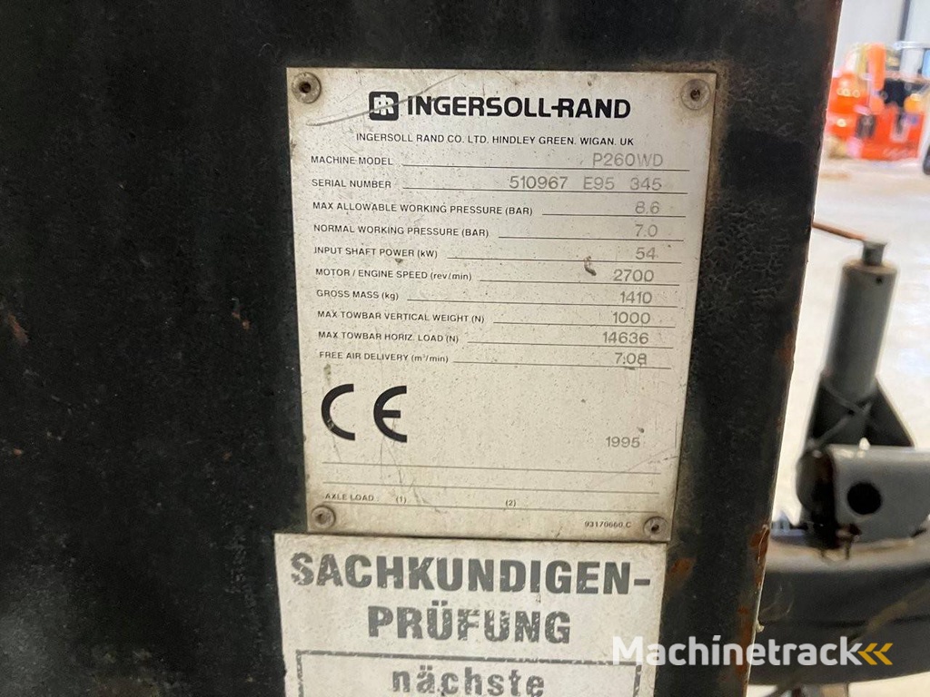 Compressor Ingersoll Rand P260WD Diesel 1995