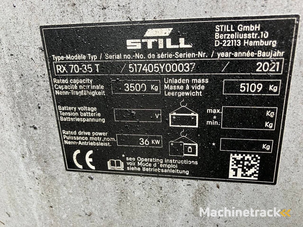 Heftruck Still RX 70-35T LPG 3500kg 2.98m 2021