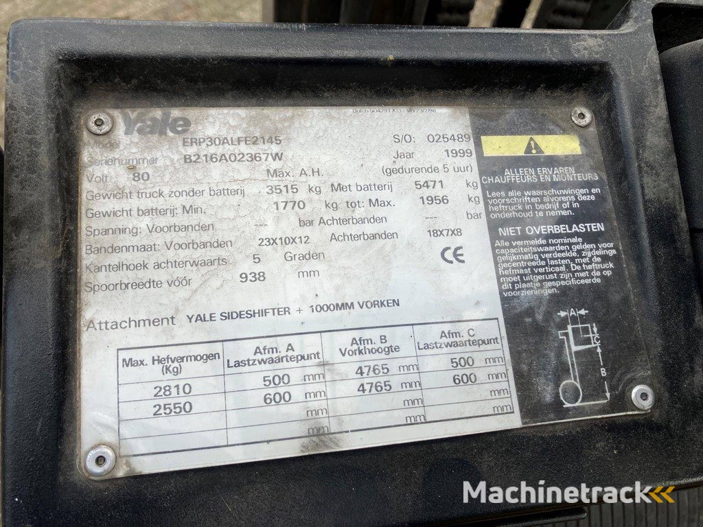 Forklift Yale ERP30ALF Electric 3000kg