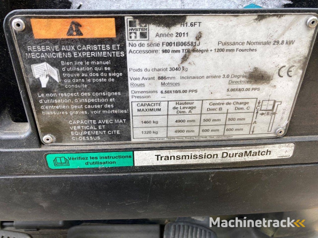 Heftruck Hyster H1.6FT LPG 1460kg