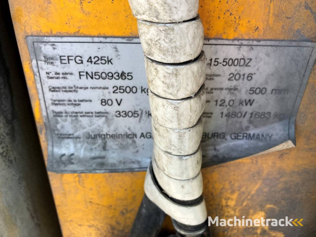 Heftruck Jungheinrich EFG 425K Elektrisch 2500kg 2016