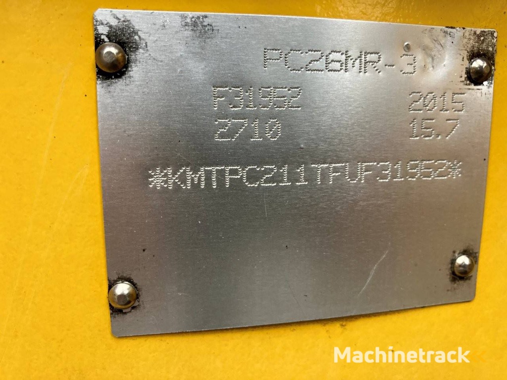 Rupsgraafmachine Komatsu PC26MR-3 Diesel 2015