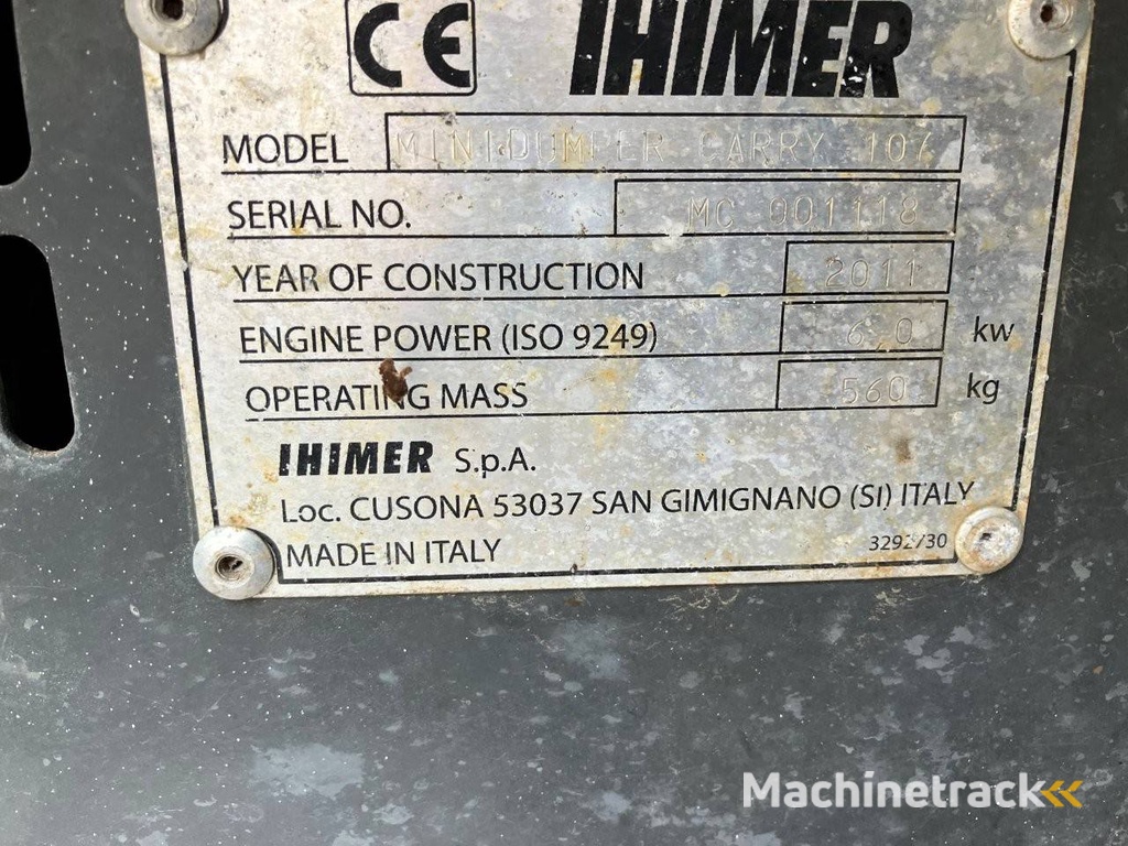 Minidumper Ihimer Carry 107 Diesel 2011