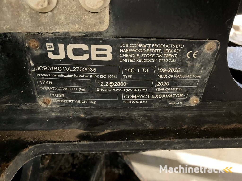 Minibagger JCB 16C-1 T3 Diesel 2020