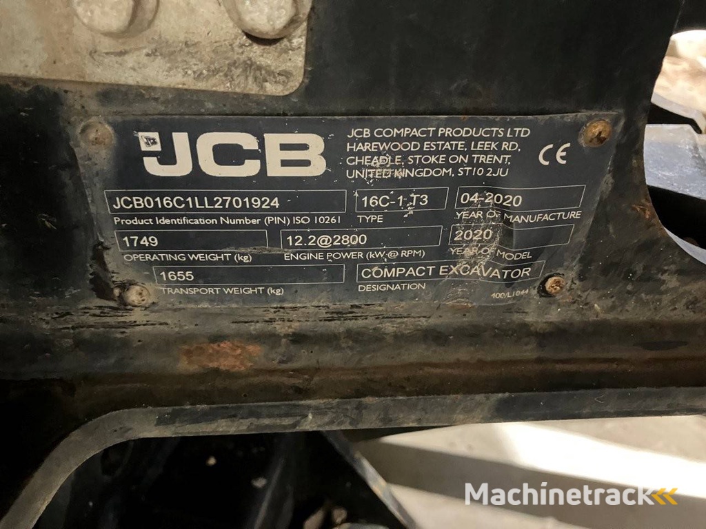 Minibagger JCB 16C-1 T3 Diesel 2020
