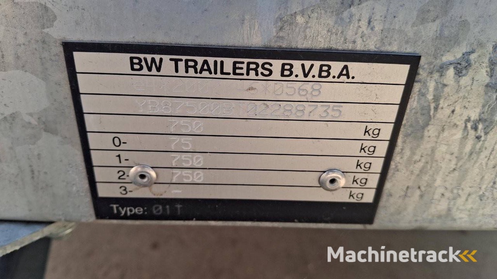 Aanhangwagen BW Trailers 01T 2.50x1.50x1.50m