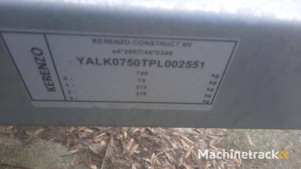 Gesloten Aanhangwagen Kerenzo 2.50x1.50x1.80m 750kg