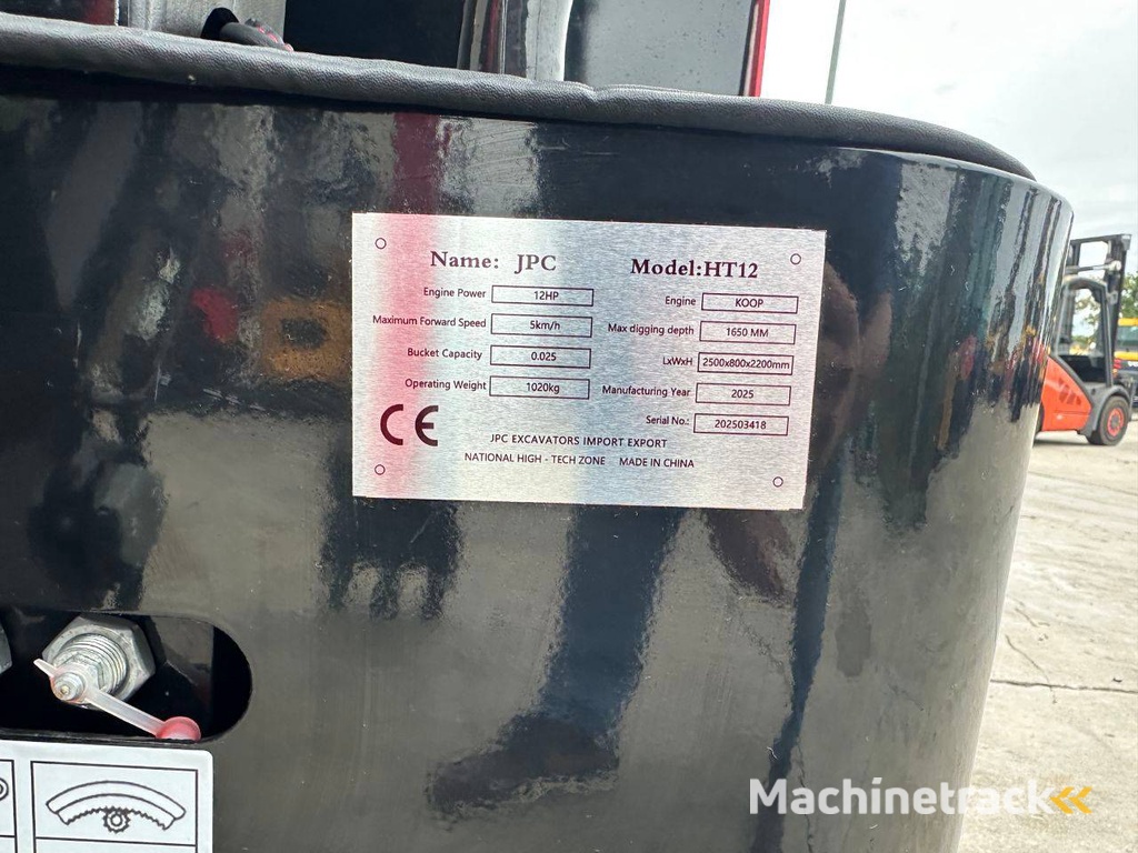 Minigraver JPC HT12 Diesel 2025 Nieuw