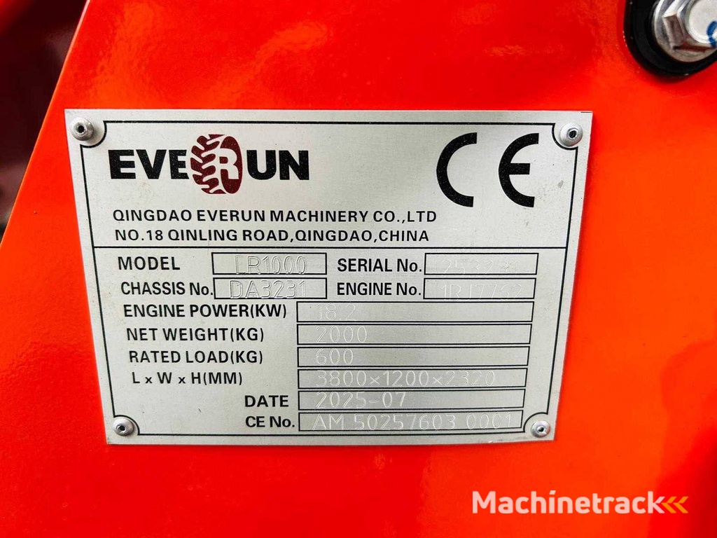 Kniklader Everun ER1000 Diesel 18.2kW 2025 Nieuw