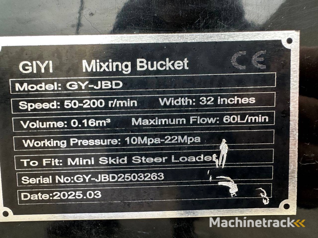 Mengbak GIYI GY-JBD 2025 Nieuw voor Schranklader