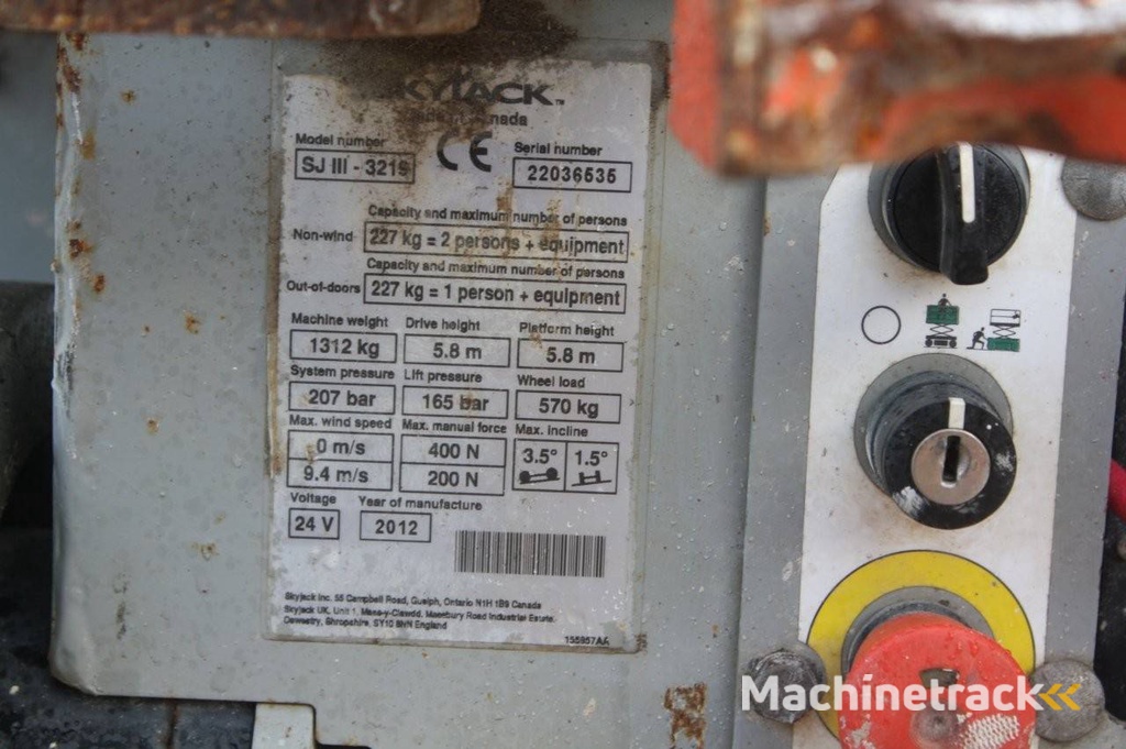 Schaarlift Skyjack SJ 3219 Elektrisch 7.8m 2012