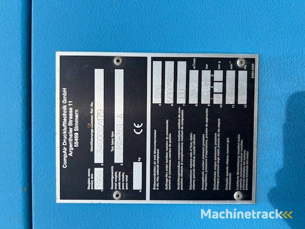 Compressor Compair MA-351 A Elektrisch 10bar 1998