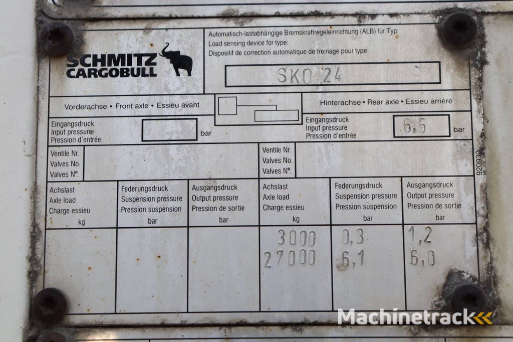 Reefer Oplegger Schmitz Cargobull SKO 24 2008