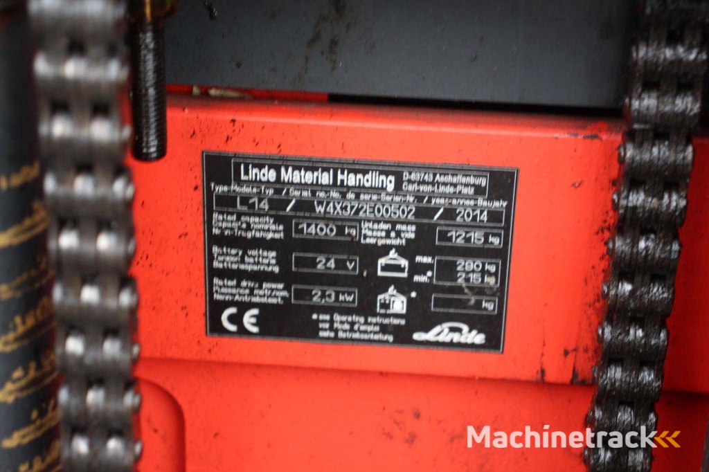 Stapelaar Linde L14 Elektrisch 1400kg 2014