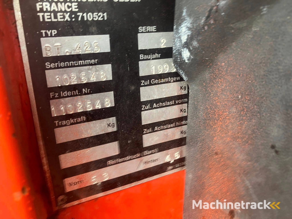 Manitou BT425 Diesel-Teleskoplader, Baujahr 1993