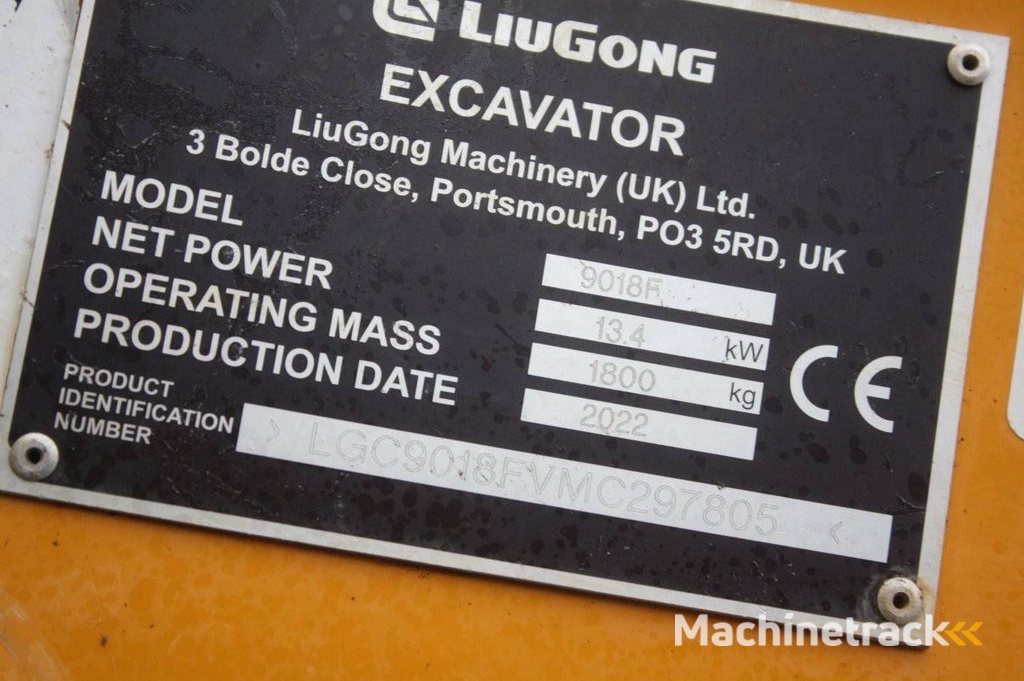 Minigraver LiuGong 9018F Diesel 13.4kW 2022