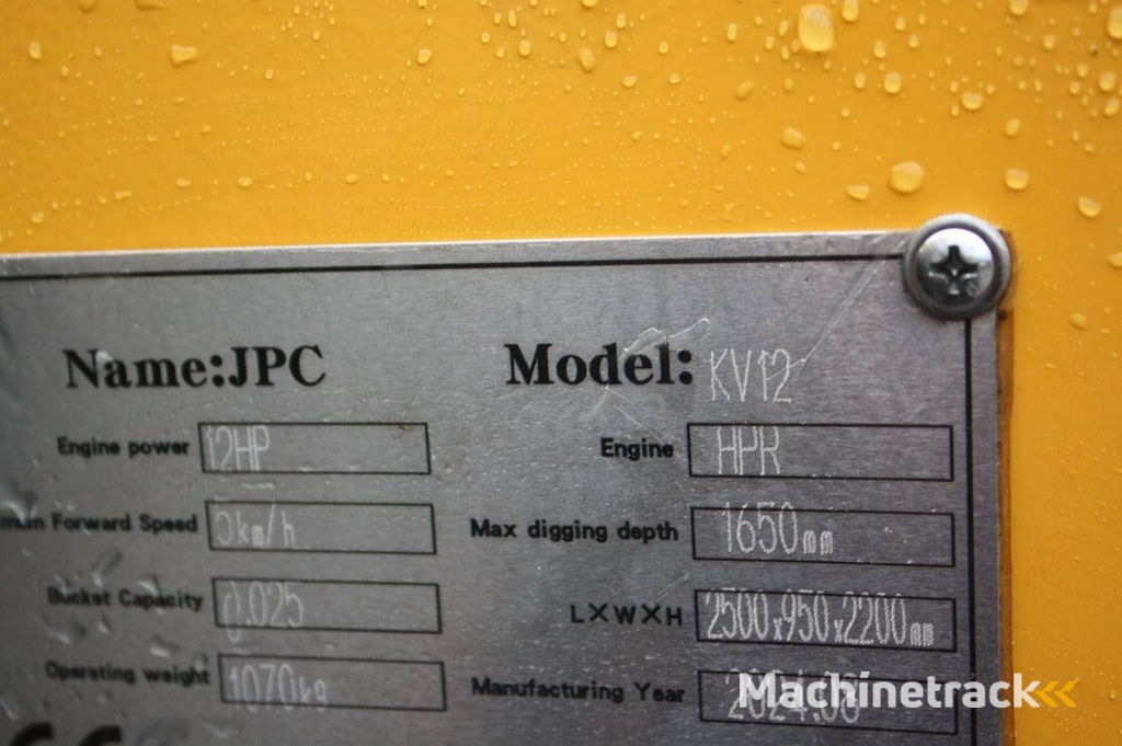 Minigraver JPC KV12 Diesel 12pk 2024 DEMO