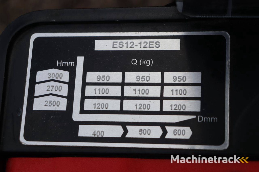 Stapelaar EP Equipment ES12-12ES Elektrisch 1200kg 3.0m 2021