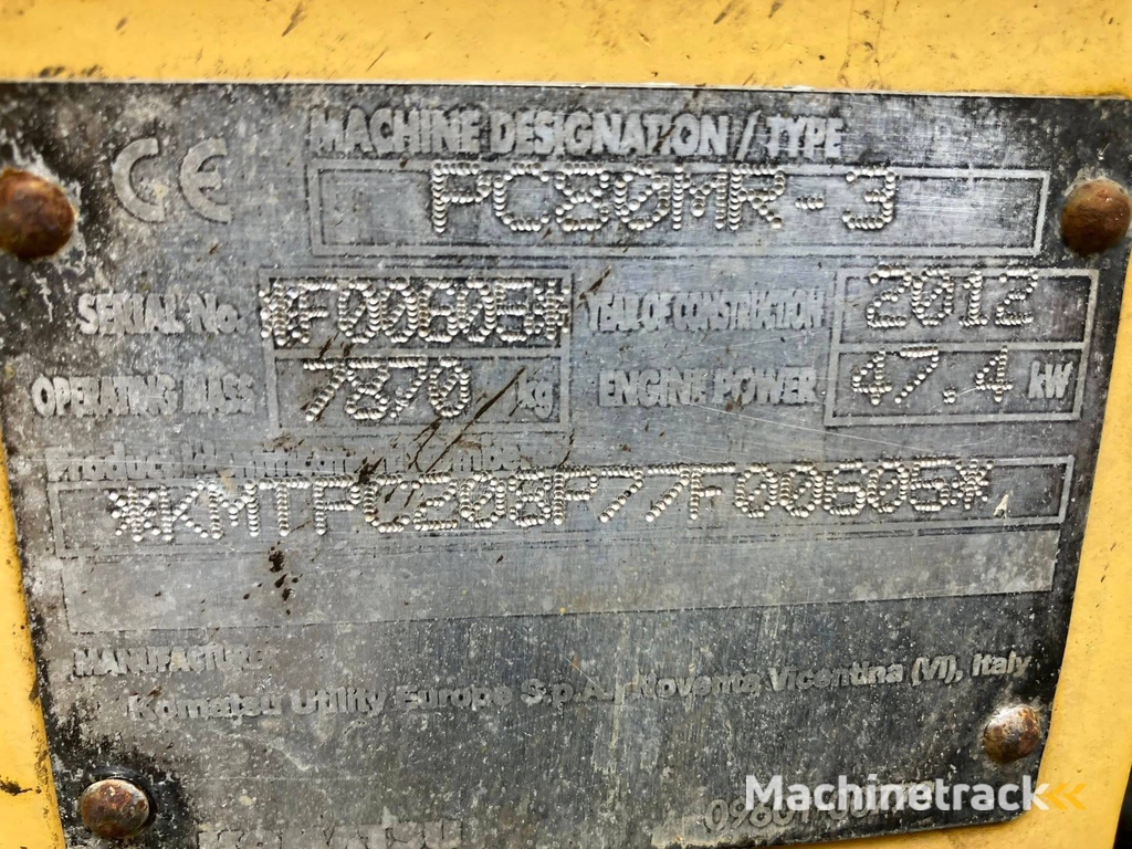 Crawler excavator Komatsu PC80 Diesel 2012