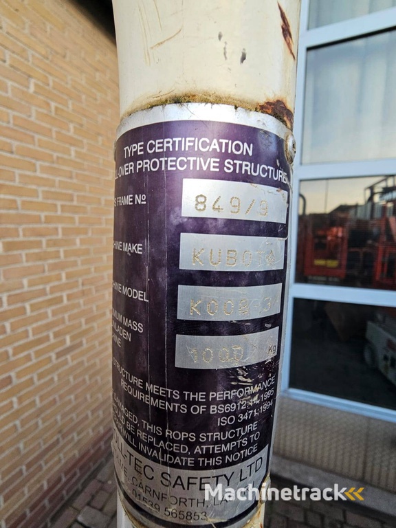 Minigraver Kubota K008-3 Diesel