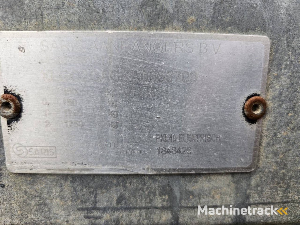 Aanhangwagen Kipper Saris S3500 2018