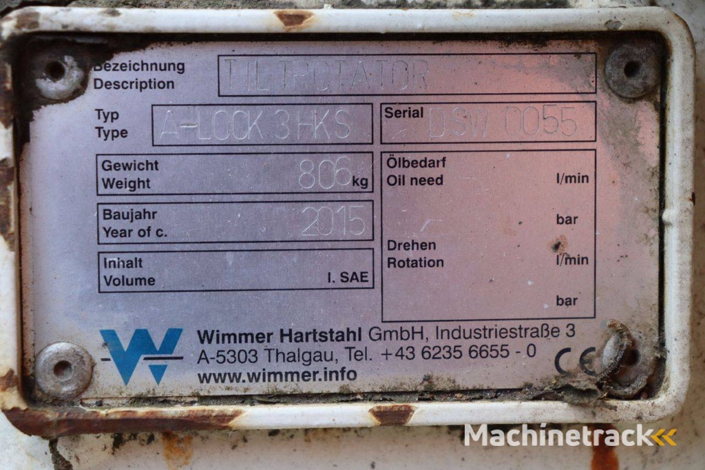 Trilrotator Wimmer met kopplaat