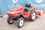 Minituur van Minitractor Yanmar Ke-3 Diesel 13.5pk met grondfrees