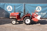 Minituur van Minitractor Yanmar F14D Diesel 14pk met grondfrees
