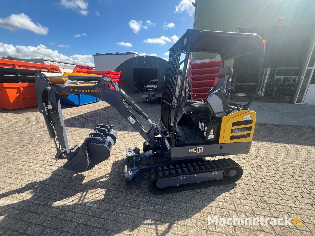 Eurotrac HE 18 (D1105) Kubota nieuwe SCHERP GEPRIJSD!!minigraafmachine (lease mogelijk) 2 tonner