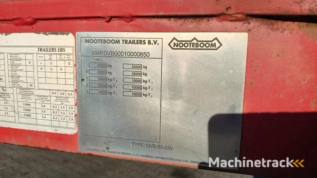 Nooteboom OVB-55-03V -- SCHUIF TRAILER -- 3 ASSEN GESTUURD -- TROMMELREM -- LUCHTVERING - SAF ASSEN