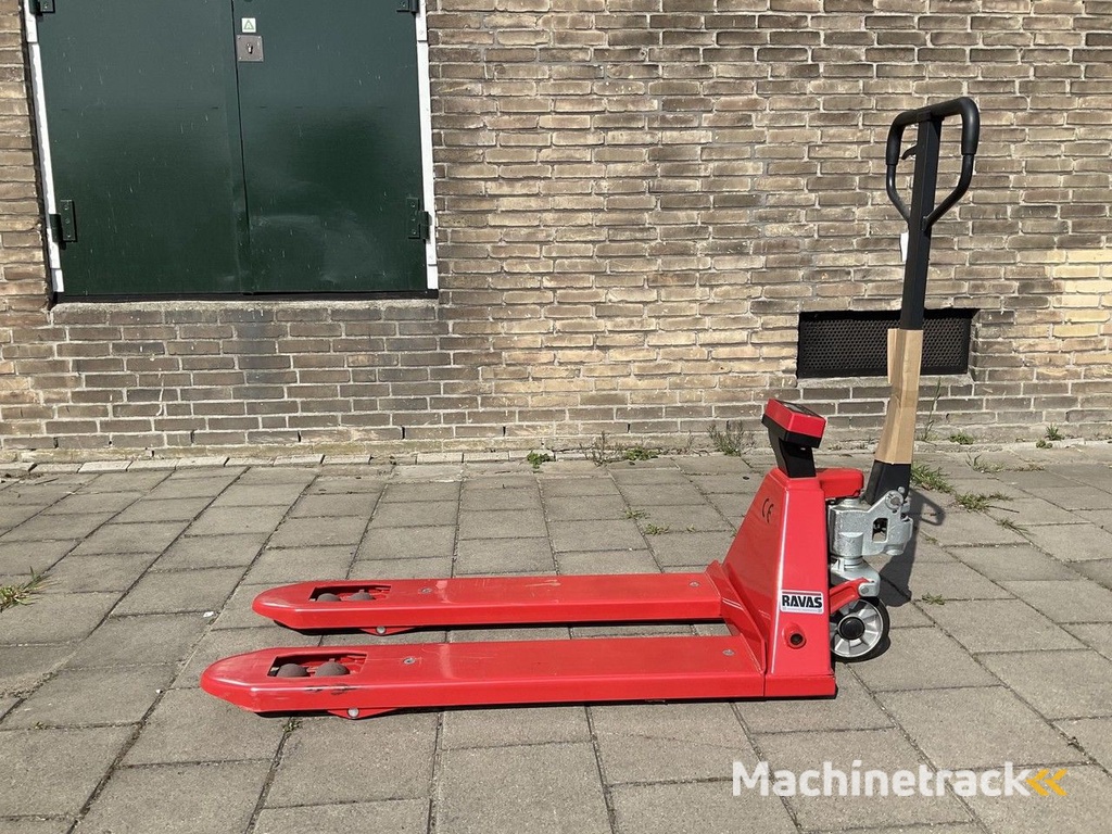 Ravas 1100 2000kg HANDPALLETWAGEN MET WEEGSCHAAL NIEUW