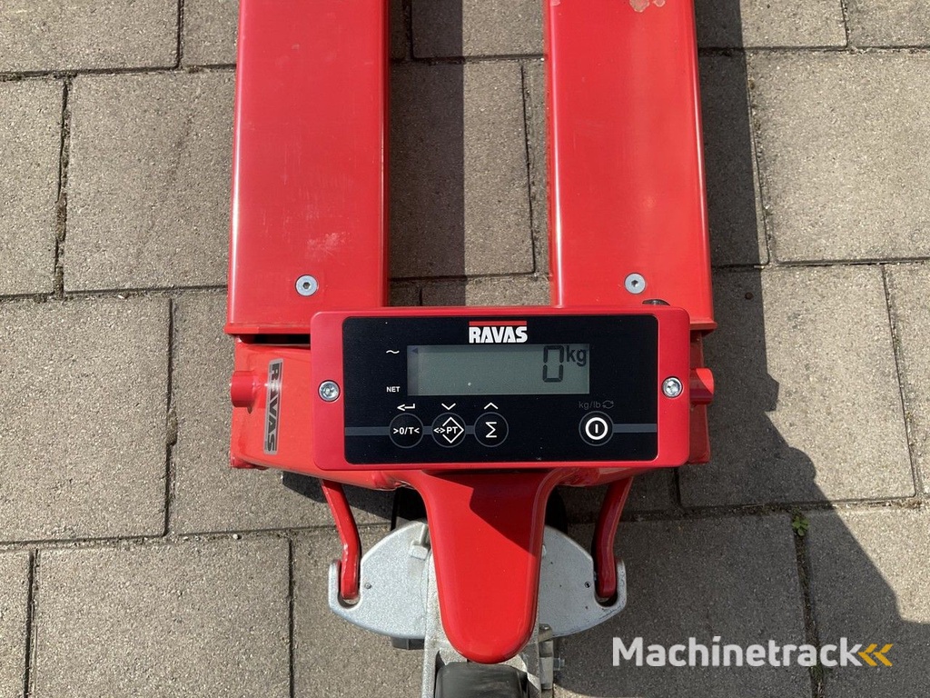 Ravas 1100 2000kg HANDPALLETWAGEN MET WEEGSCHAAL NIEUW