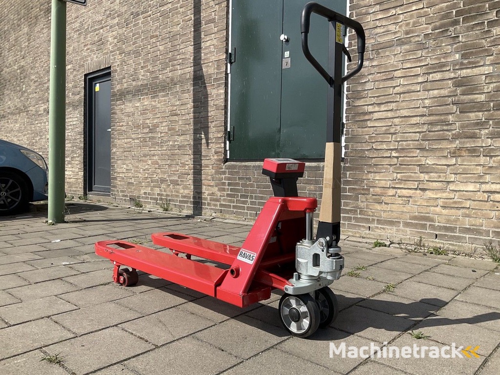 Ravas 1100 2000kg HANDPALLETWAGEN MET WEEGSCHAAL NIEUW