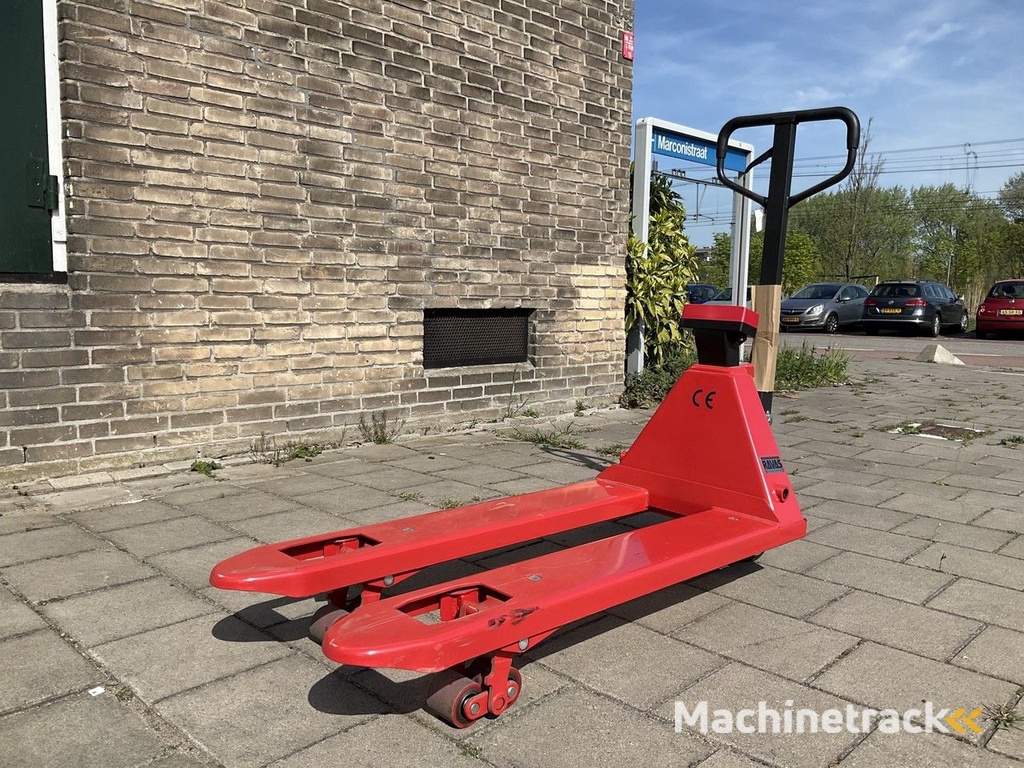 Ravas 1100 2000kg HANDPALLETWAGEN MET WEEGSCHAAL NIEUW