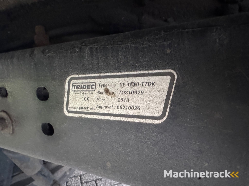 System1-Axel / Tail Lift 2500 KG / Open Roof / Belgium Trailer