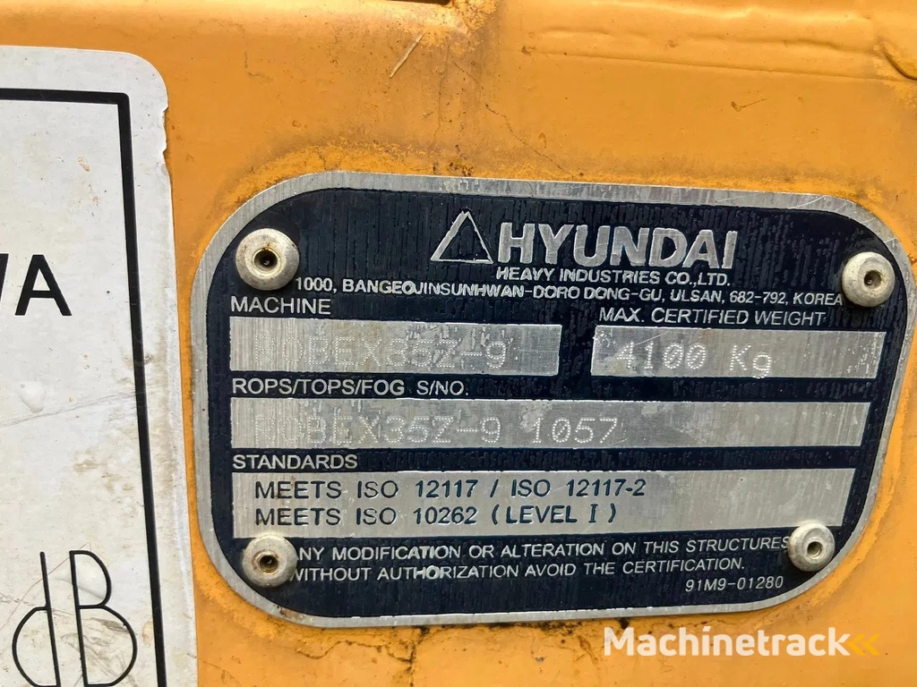 Hyundai Robex 35-9 Graafmachine Minigraver