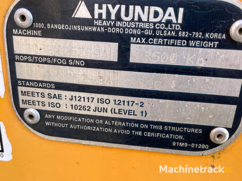 Hyundai Robex 25Z-9AK Graafmachine