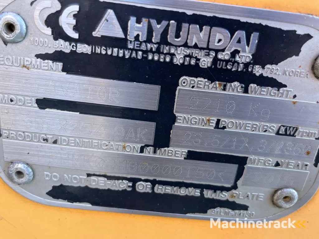 Hyundai Robex 25Z-9AK Graafmachine