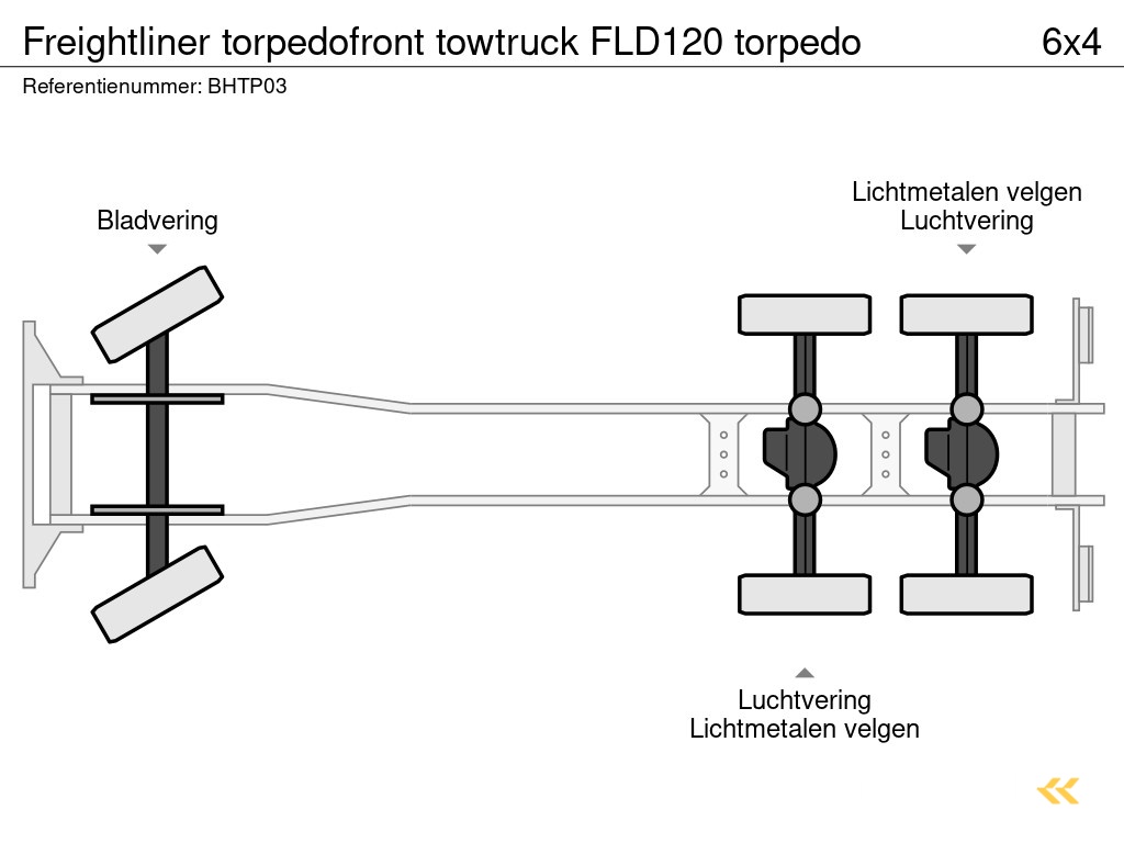 Freightliner torpedofront towtruck FLD120 torpedo