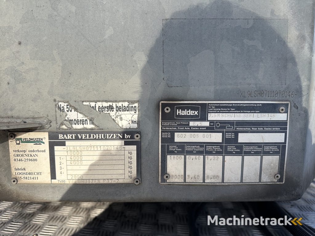 Volkswagen Crafter 5T trekker BE-Combinatie incl. Veldhuizen 10T trailer