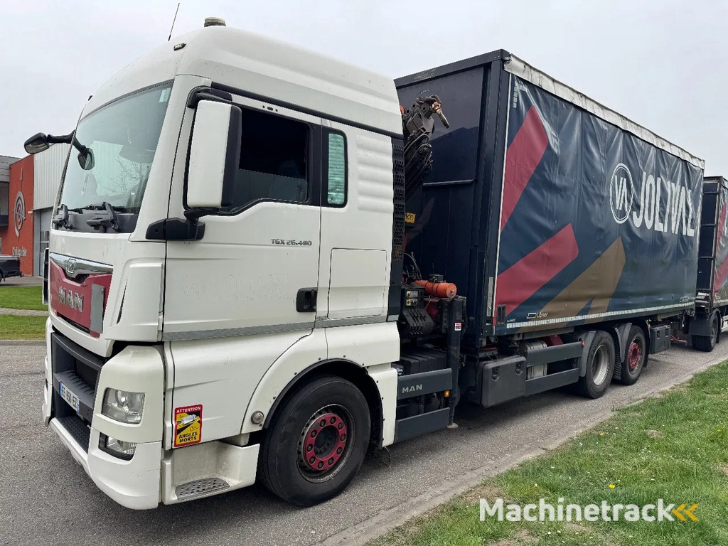 MAN TGX 26.480 6X2 - EURO 6 + PALFINGER PK20002 + REMOTE + LIFTING AXLE