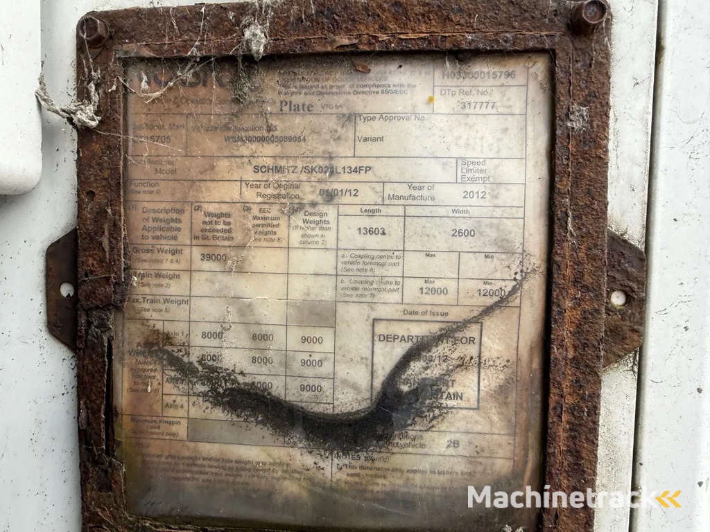 Schmitz Cargobull Schmitz Cargobull PRICES FROM €6950 TO €8950,- 40 X CARRIER 1850 MT D/E SAF AXELS