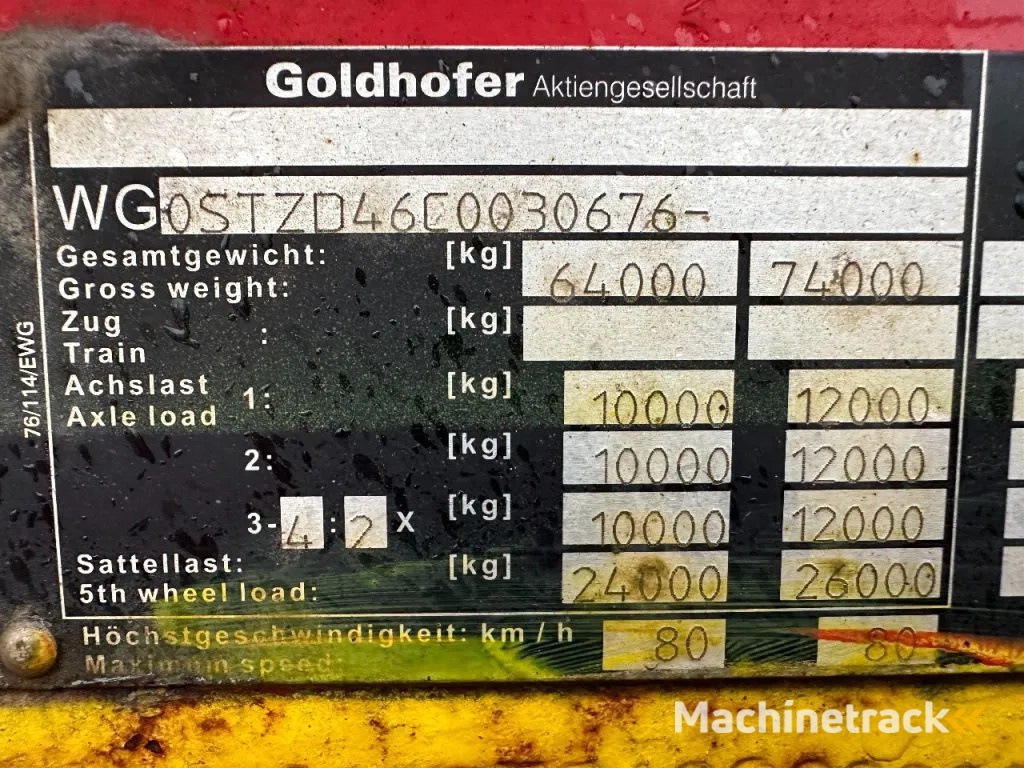 Goldhofer TRIPPLE EXTENDABLE , TOTALE 51 M 4 AXLE STEERING