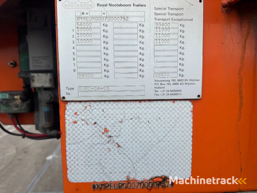 Nooteboom EURO 54-03 3 AXLE STEERING 5,3 METER EXTENDABLE