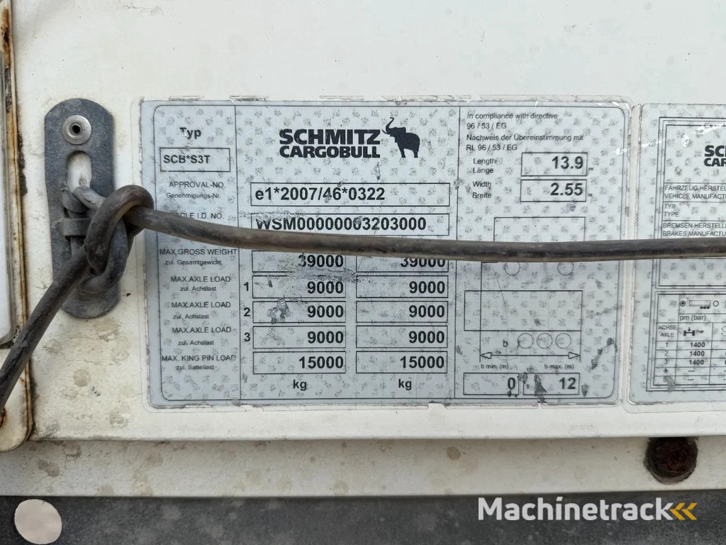 Schmitz Cargobull SCB*S3T - DISC BRAKES + SLIDING ROOF