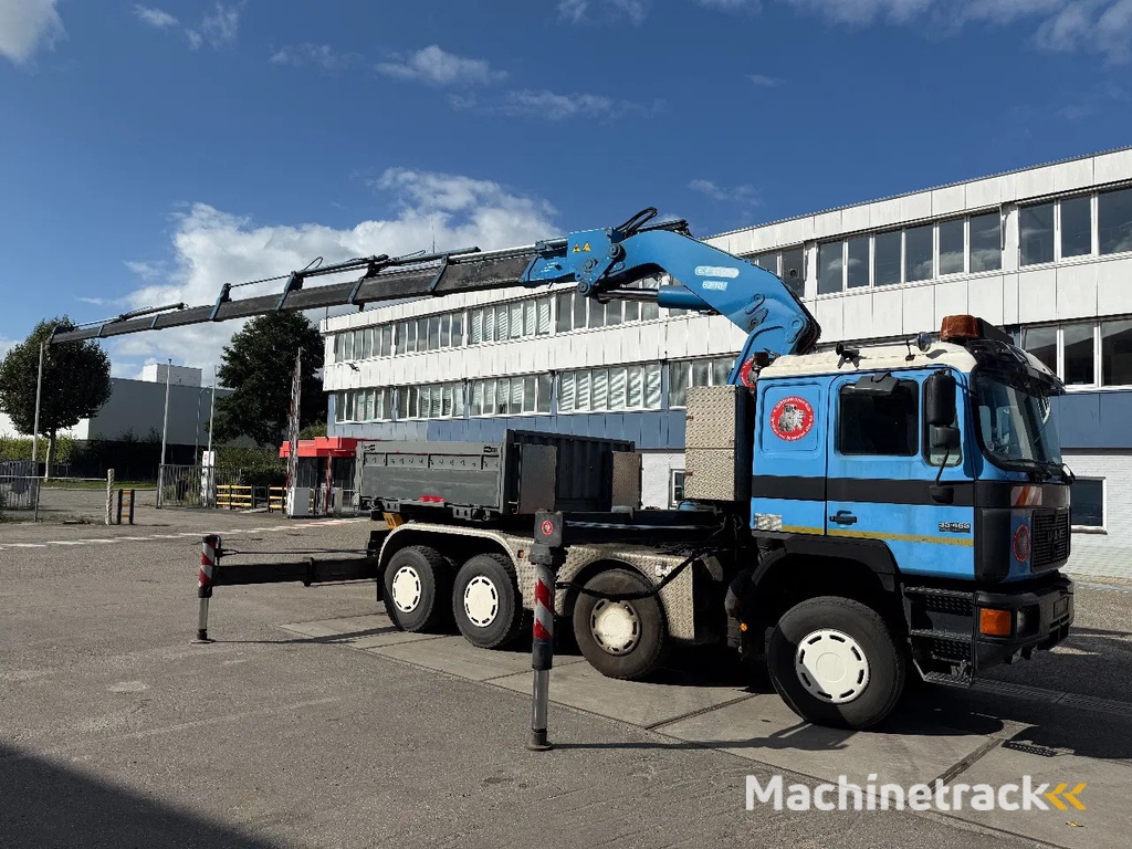 MAN 33.463 33-463 8x4 met 62 effer kraan 6x uitschuifbaar