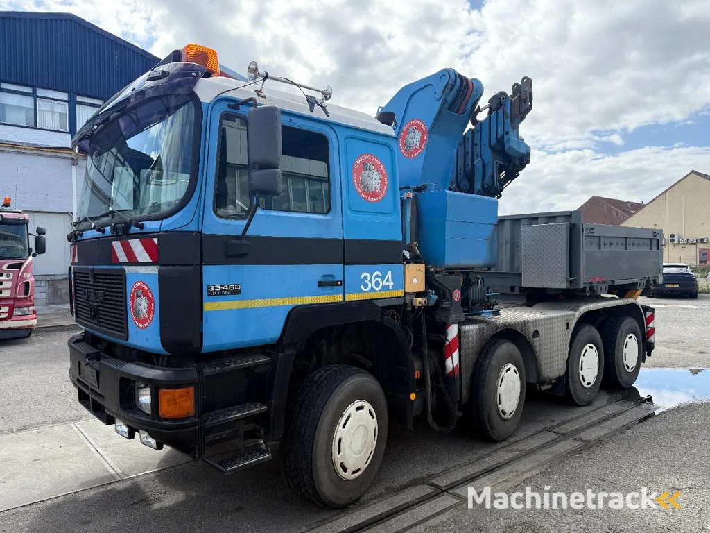 MAN 33.463 33-463 8x4 met 62 effer kraan 6x uitschuifbaar