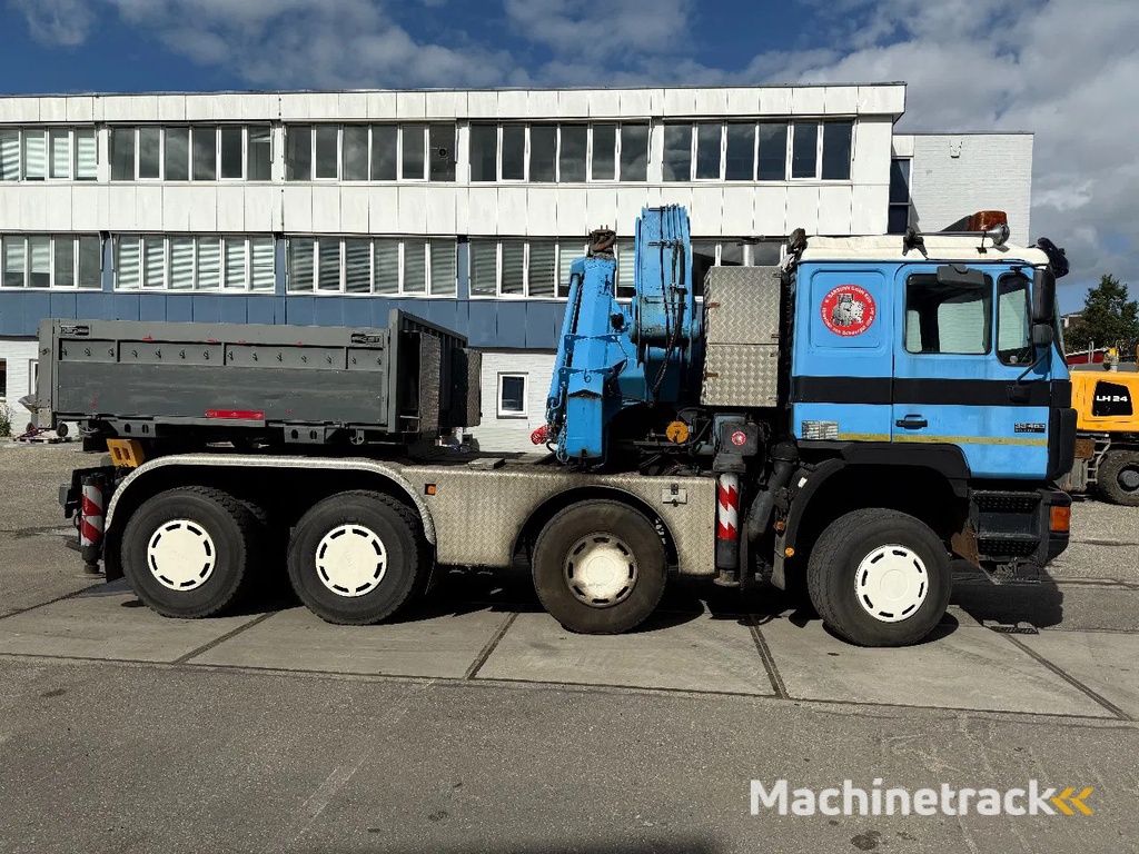 MAN 33.463 33-463 8x4 met 62 effer kraan 6x uitschuifbaar