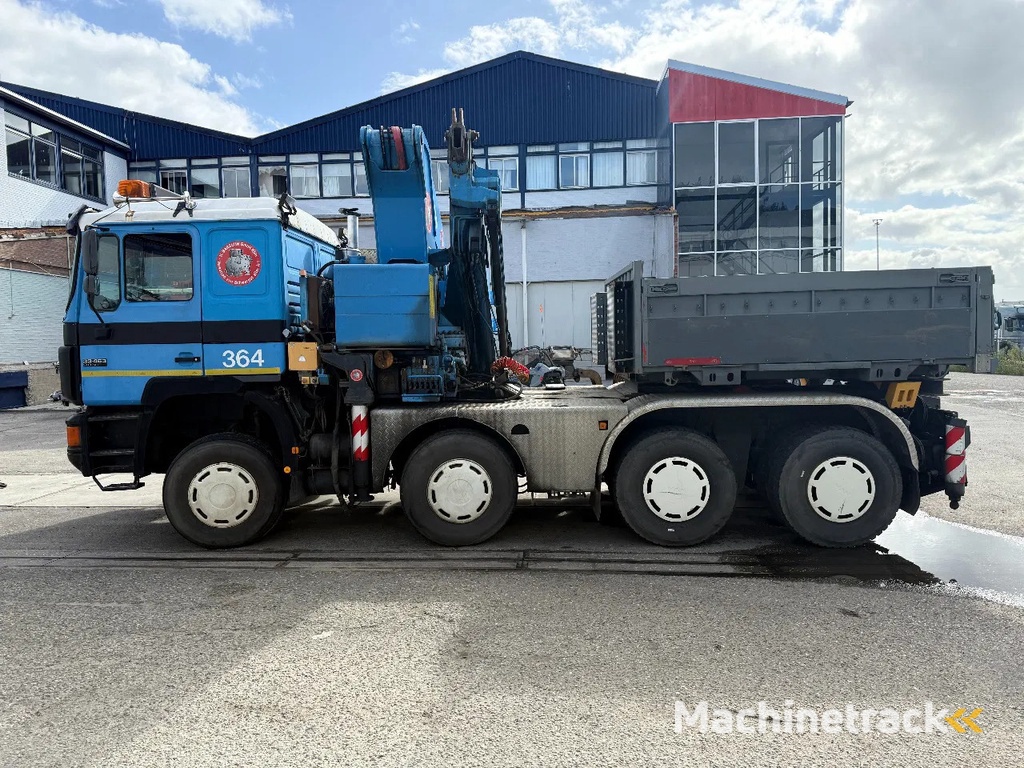 MAN 33.463 33-463 8x4 met 62 effer kraan 6x uitschuifbaar