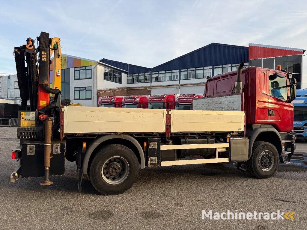 Scania G370 4X4 EURO 6 + 3-SIDE TIPPER + PALFINGER PK9002 + REMOTE